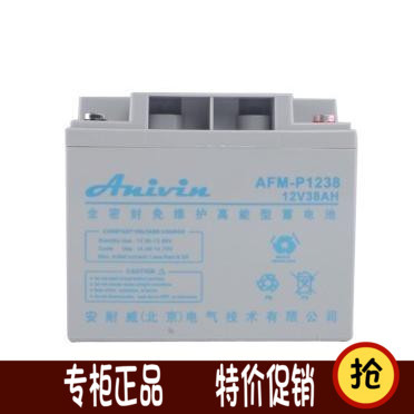 安耐威蓄电池12V38AH Anivin AFM-C1238/AFM-P1238 UPS电源蓄电池