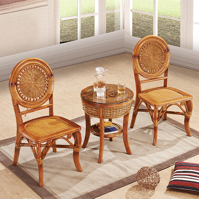 纯天然藤椅三件套五件套阳台客厅休闲椅组合藤编室内茶几桌椅套装