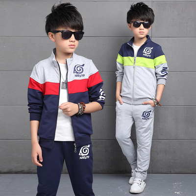 2016新品韩版儿童套装男童秋装中大童儿童运动两件套潮童装外出服