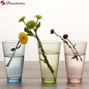 PASABAHCE帕莎土耳其进口玻璃杯彩色耐热创意茶杯时代系列6只套装