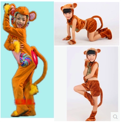新款小猴子 金丝猴演出服装 幼儿孙悟空表演服 儿童卡通动物服装