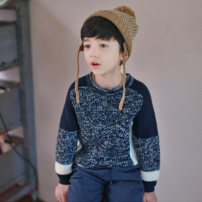 2016韩版儿童秋装毛衣潮中大童装上衣针织衫男童纯棉线衣套头条纹