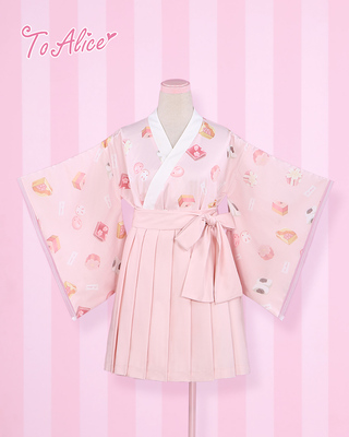 2015女日系【To Alices】C795- 原创和果子主题和风两穿连衣裙套