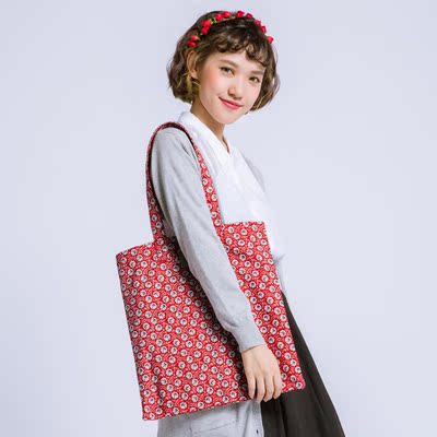 新款Gainreel 女士时尚红色手提单肩环保购物包袋BGS14008