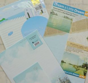 韩国Tree信纸信封套装 4信纸2信封 海洋 远航