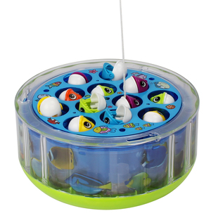 早教儿童钓鱼玩具电动旋转灯光音乐 钓鱼套装宝宝益智玩具1-2-3岁