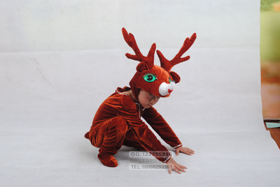 圣诞六一儿童表演动物服装舞台演出舞蹈服饰驯鹿梅花小鹿麋鹿