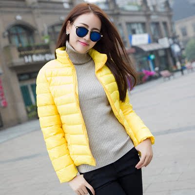 2015韩版冬季新款直筒保暖棉服休闲长袖修身小棉袄外套短款女装潮