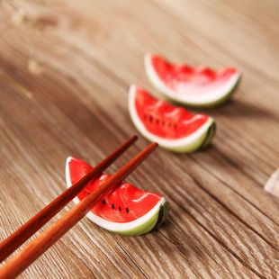 十个包邮韩国可爱水果筷架陶瓷筷子架筷托日式创意厨房餐具预售