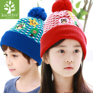 潮韩版男童帽子秋冬季小孩帽子男孩女孩帽子中大童冬季保暖帽子
