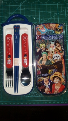 【日本进口】SKATER儿童便携勺子叉子筷子餐具套裝海贼王KITTY