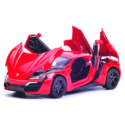 卡威玩具声光回力合金车模 儿童玩具车1:32跑车模型仿真小汽车