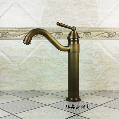 欧式仿古水龙头双管冷热 浴室洗脸盆卫生间洗手盆池龙头配件 全铜
