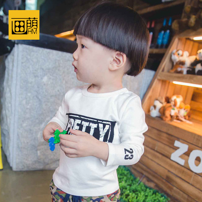 男小童装长袖t恤2015纯棉儿童秋装上衣1-2-3-4-5岁宝宝打底衫加绒