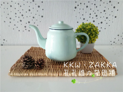 【KKW.ZAKKA】复古品质中号纯色珐琅 搪瓷水壶 1.8L