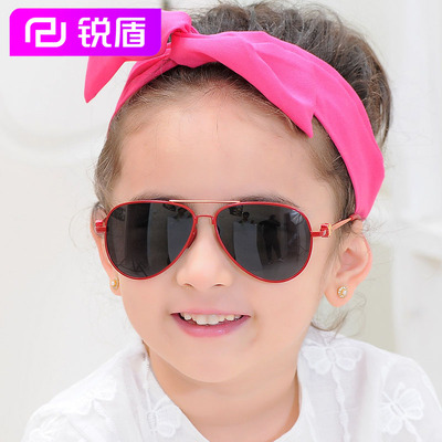 锐盾2015新款儿童墨镜潮男女宝宝太阳眼镜反光儿童太阳镜防紫外线