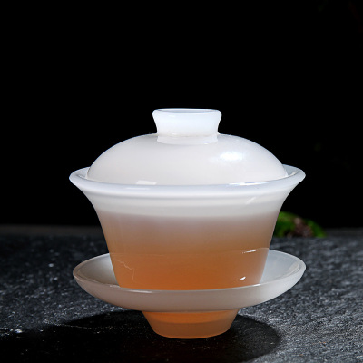 德化白瓷-中国白瓷茶器盖碗/玉瓷养生茶具茶壶茶杯功夫盖碗陶瓷