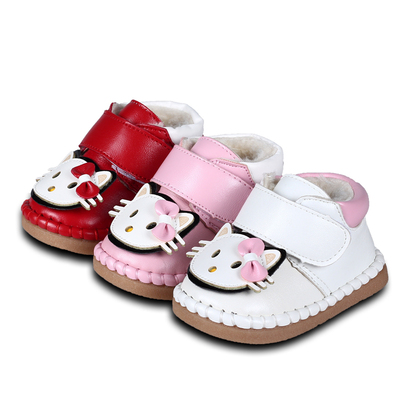 女宝宝鞋子冬季学步鞋 防滑软底幼儿童鞋高帮 婴儿棉鞋0-1-2-3岁