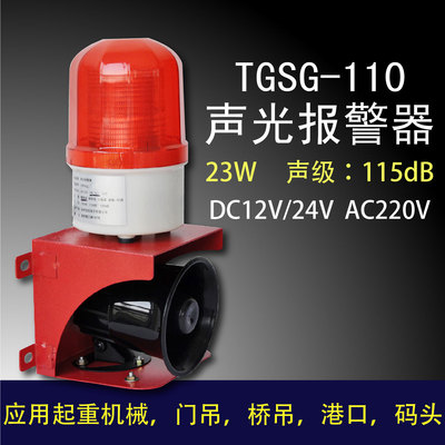 TGSG-110小型工业声光报警器 天车用声光报警器 车间 银行 220V