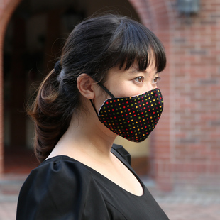 哈雷 专业防护PM2.5口罩 防雾霾防尘口罩 防病菌 时尚波点专利款