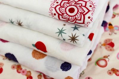 特价纯棉双层棉纱布料夏季宝宝婴儿衣服装尿布全棉口水巾面料