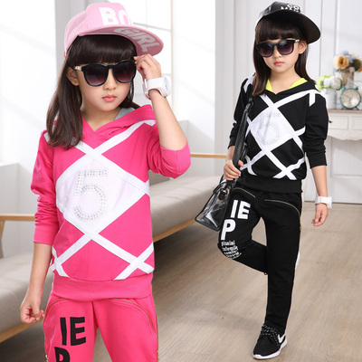 童装女童秋装套装11长袖运动服14小女孩儿童秋季13岁10韩版两件套