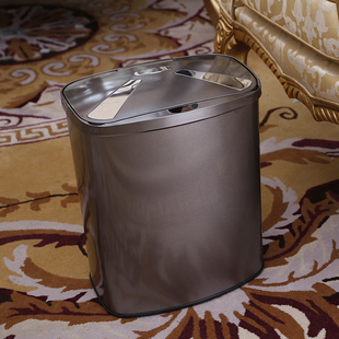 感应垃圾桶不锈钢有盖电动自动家用垃圾桶卫生间长方形卧室垃圾筒