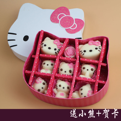 KITTY猫手工定制白巧克力礼物盒创意生日礼盒送女朋友浪漫圣诞节