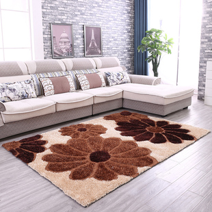 加密加厚韩国丝亮丝图案地毯客厅茶几地毯卧室床边防滑地毯可定做