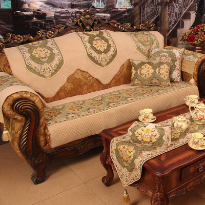 【卡琳夫人】凡尔赛绿|欧式美式沙发垫|坐垫|防滑加厚坐巾|可定做