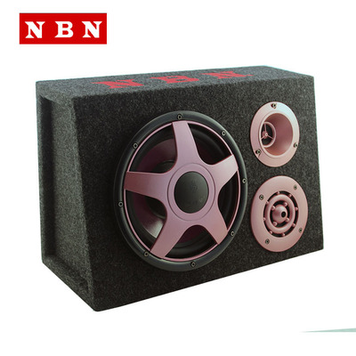 NBN 8寸有源汽车低音炮 梯形低音箱 八寸车载低音炮 包绒 带功放