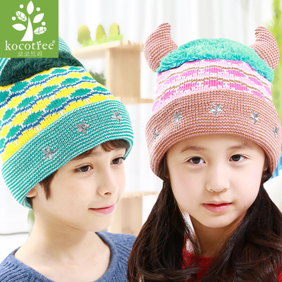 2014新款男孩帽子韩版潮女童护耳保暖帽子冬季保暖小学生帽子
