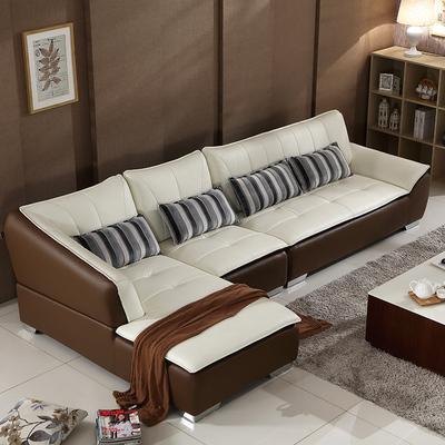 简约现代真皮新款沙发中式头层牛皮沙发客厅办公大小户型转角沙发