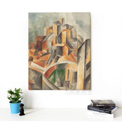 毕加索 色彩几何 现代欧美抽象客厅无框画装饰画壁挂画 卧室餐厅