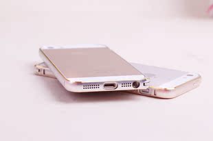 新款 苹果5S手机壳 iPhone5s弧形金边海马扣 iPhone5双色金属边框