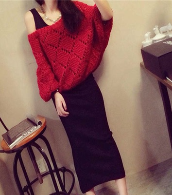 2015女装两件套套装韩版毛衣春秋冬季连衣裙子针织长袖潮
