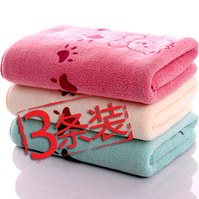 【天天特价】超细纤维可爱卡通印花小毛巾儿童洗脸面巾柔软吸水
