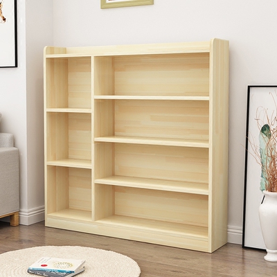 实木书架储物架儿童书架书柜单个书架包邮原木书架学生书柜可订制