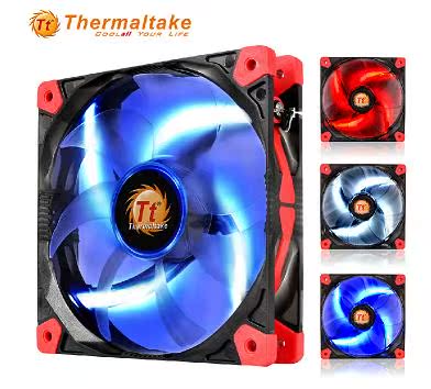 TT风扇 Luna 12cm电脑机箱散热风扇超静音12V风扇LED红蓝白光