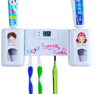 包邮 创意全自动挤牙膏器带牙刷架 韩国懒人牙膏挤压器套装