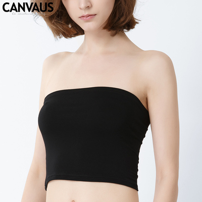 canvaus2016春夏无肩带抹胸弹力不带垫一片式内衣女士裹胸V201A