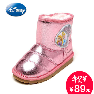 Disney/迪士尼冬保暖御寒儿童女鞋 精美女童公主鞋短靴1115638505