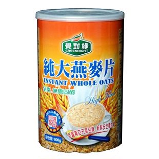 台湾进口觉对绿纯大燕麦片800g 罐装 即冲燕麦片