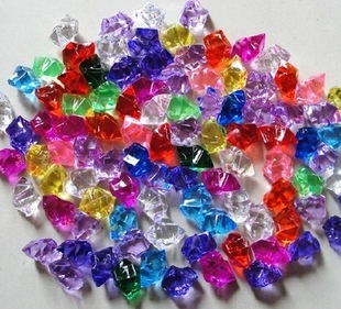 园艺装饰品水晶珠 鱼缸水培 塑料彩钻 钻石水晶石 亚克力钻 石头