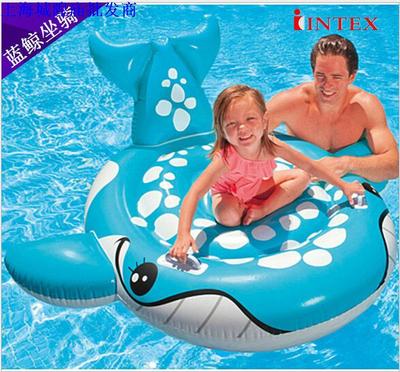 包邮INTEX斑点鲸鱼儿童卡通充气坐骑57527水上玩具 宝宝充气座骑