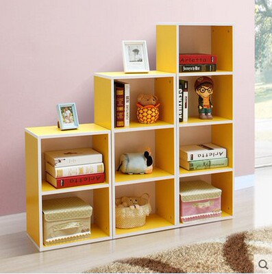 包邮儿童书架简易书柜自由组合家用储物柜收纳柜宜家特价格子柜