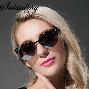 2016新款女太阳镜偏光圆形彩膜司机镜反光欧美2.5MM防紫外线眼镜