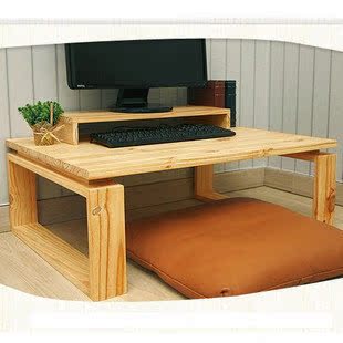 松木书桌 电脑桌台式 实木电脑桌 笔记本电脑桌 榻榻米电脑桌