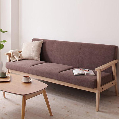 北欧日式家具办公小户型简易单人双人三人位客厅实木布艺沙发椅子