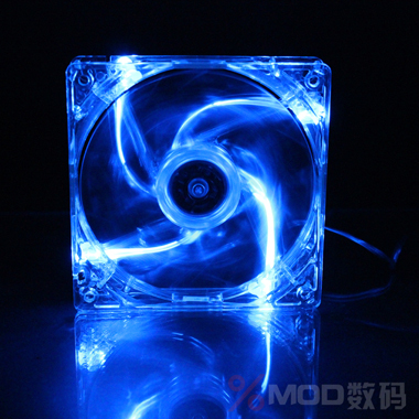 电脑机箱风扇　8cm/12cm　LED彩色风扇　时尚电脑风扇　透明风扇